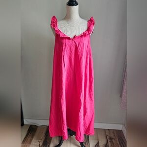 NWT Joe Fresh Pink/redish Chemise with Spaghetti Straps and Silky Finish